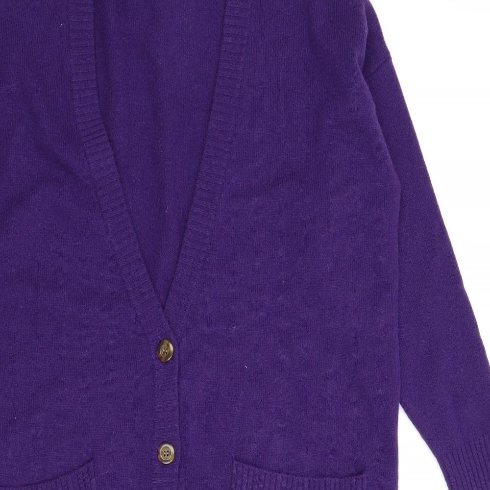 Woolovers Womens Purple   Cardigan Jumper Size M
