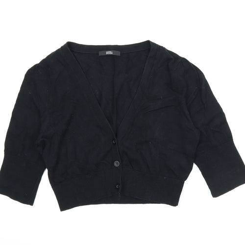 M&S Womens Black   Cardigan Jumper Size 12