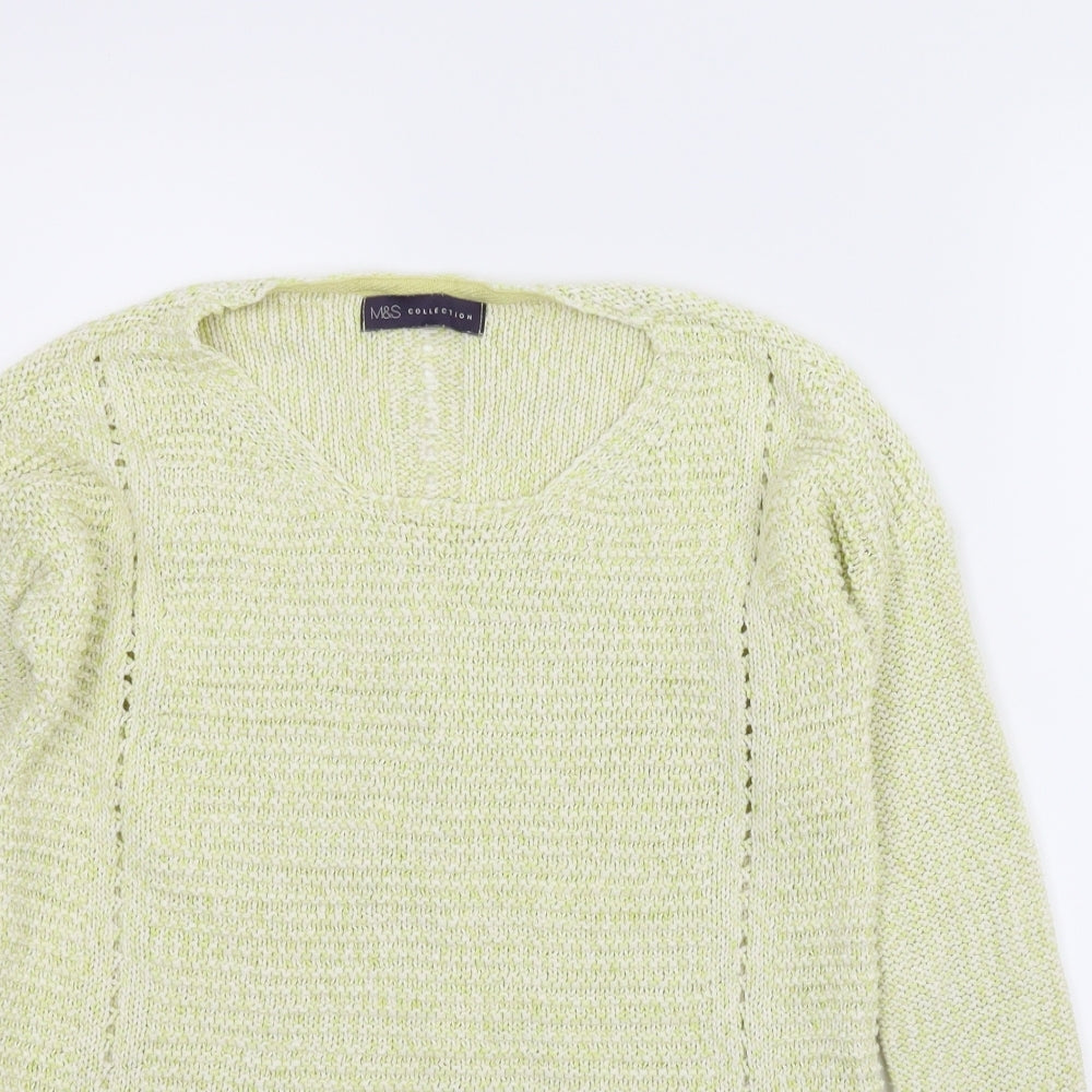 M&S Womens Yellow   Pullover Jumper Size 8