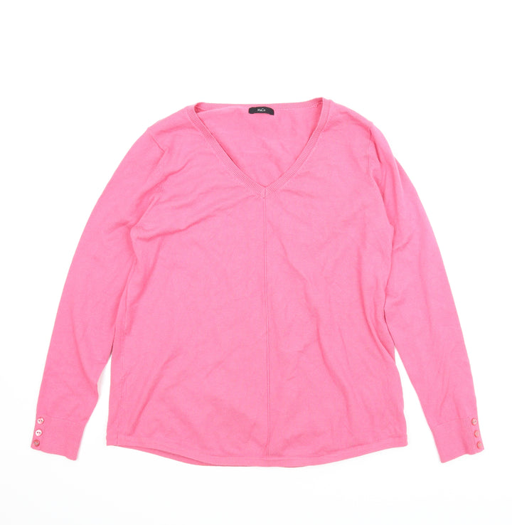 M&Co Womens Pink   Pullover Jumper Size 18