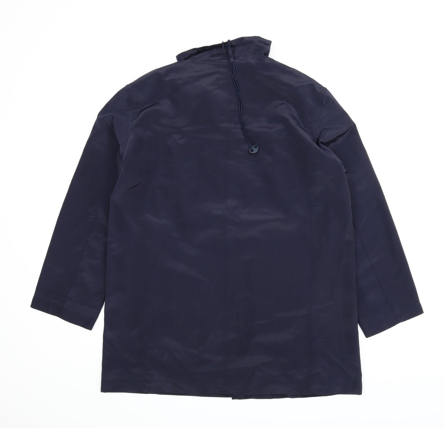 Essentials Womens Blue   Rain Coat Coat Size 16