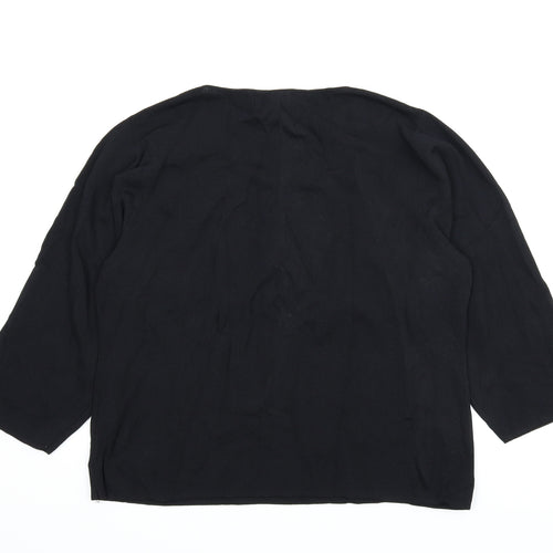 Femme Womens Black   Pullover Jumper Size XL