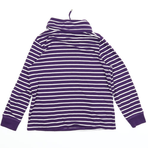 BM Womens Purple Striped  Pullover Jumper Size M