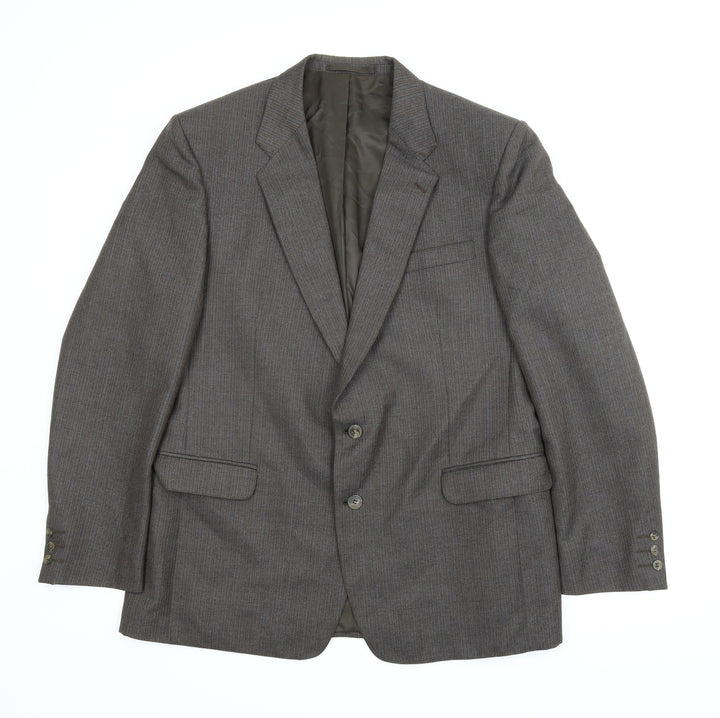 Greenwoods Mens Brown Striped  Jacket Suit Jacket Size 44