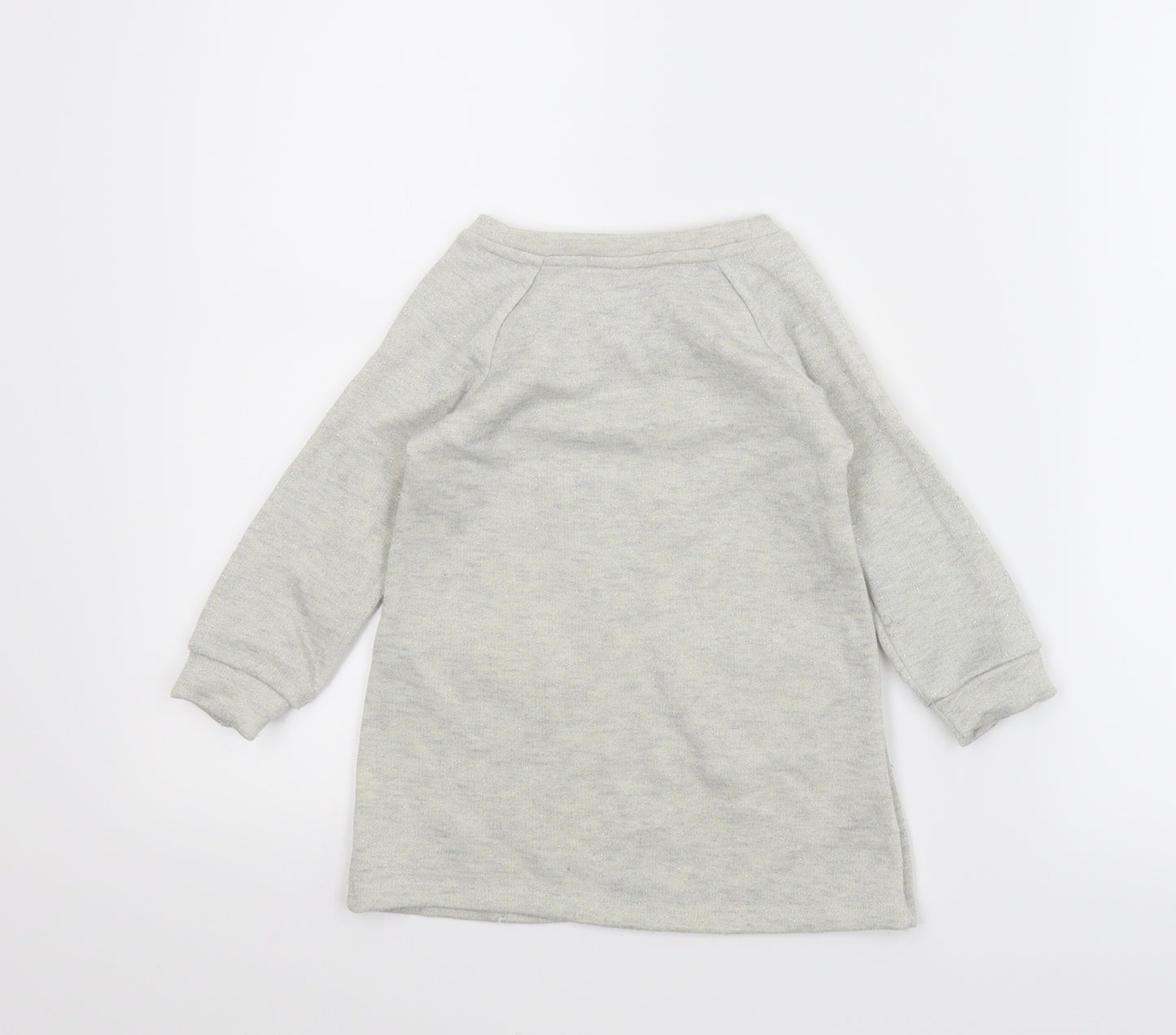 Healthtex Girls Grey   Jumper Dress  Size 2 Years  - Loveheart