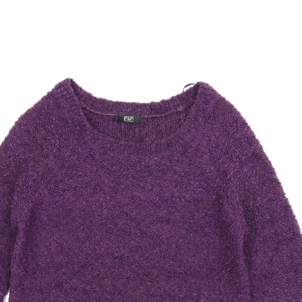 F&F Womens Purple   Pullover Jumper Size 10