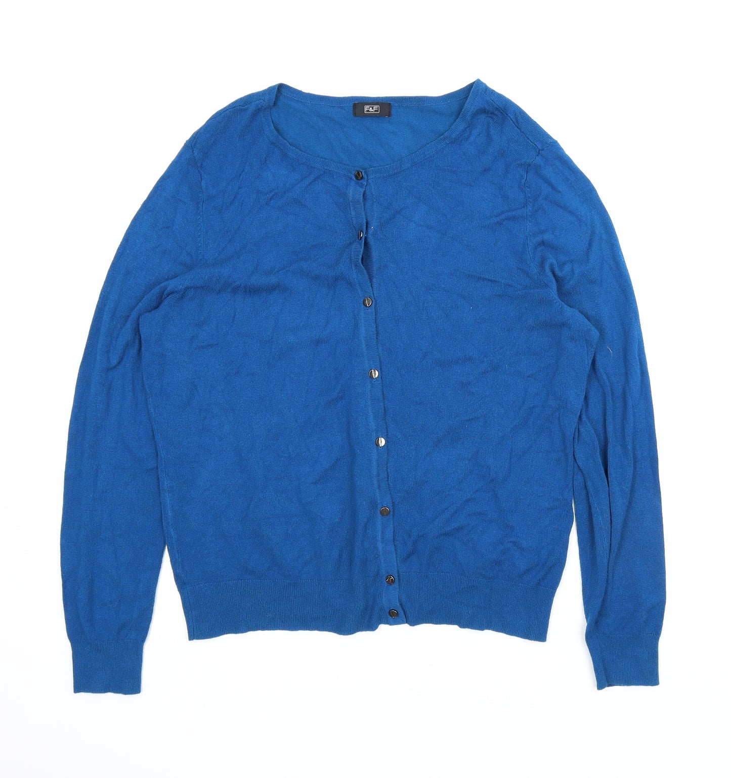 F&F Womens Blue   Cardigan Jumper Size 18