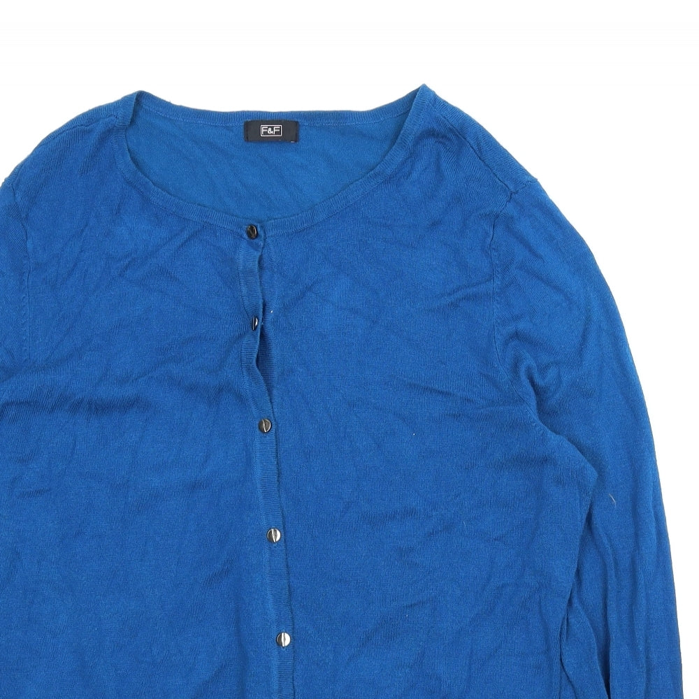 F&F Womens Blue   Cardigan Jumper Size 18
