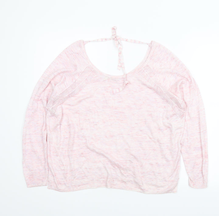 Indigo Womens Pink Basic Blouse Size M