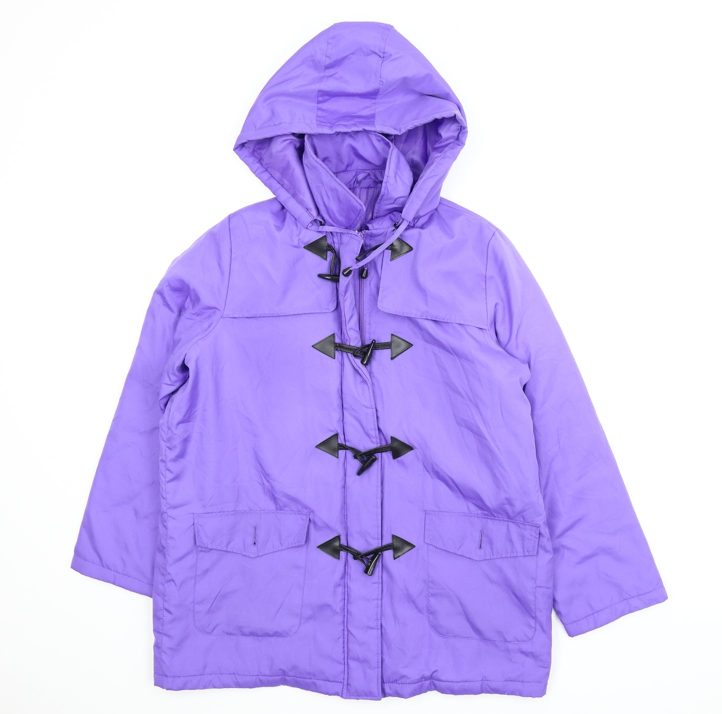 Being Casual Womens Purple   Rain Coat Coat Size 14