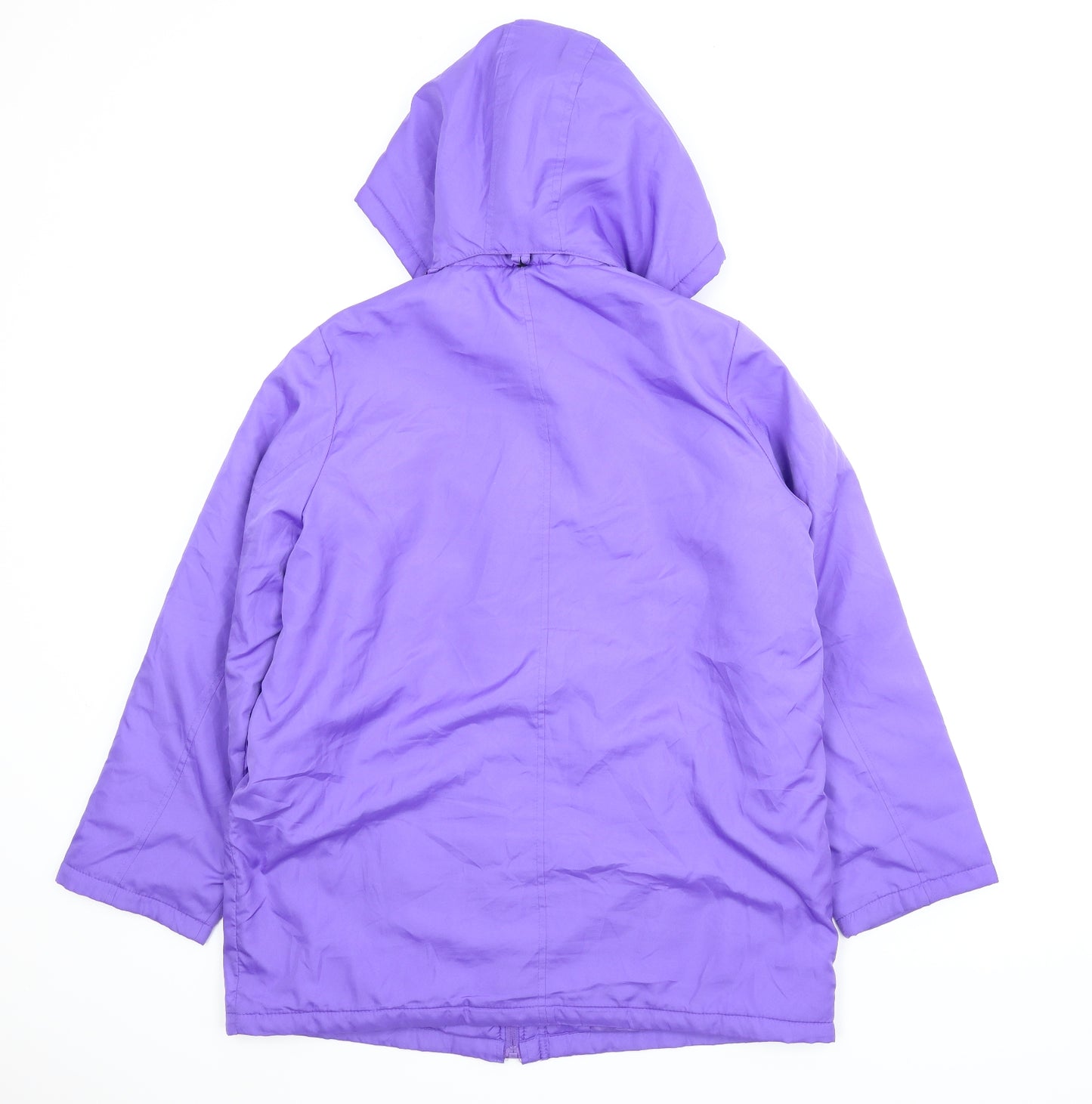 Being Casual Womens Purple   Rain Coat Coat Size 14