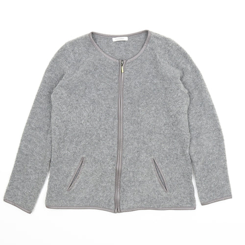 Classic Womens Grey  Fleece Full Zip Jumper Size M