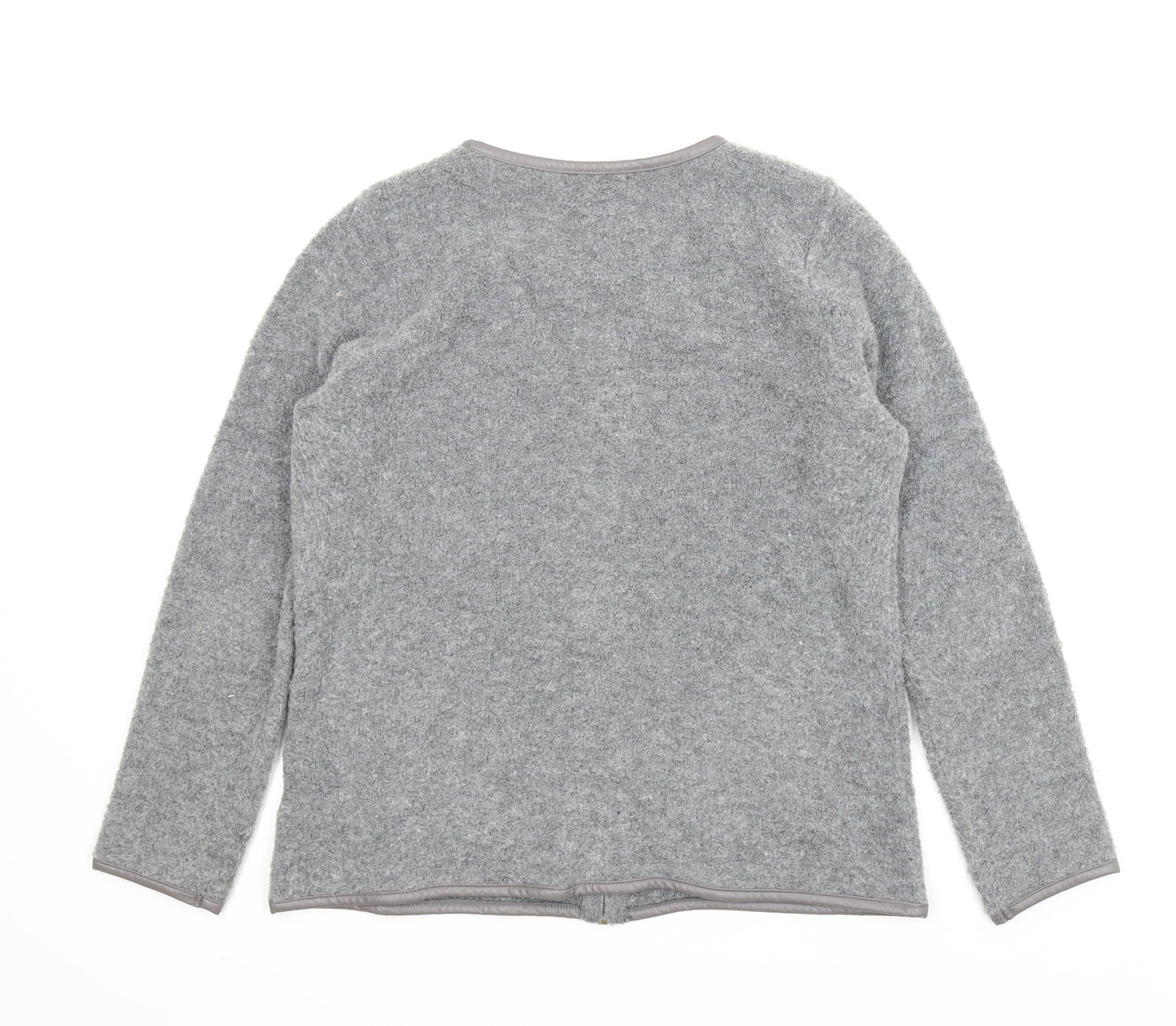 Classic Womens Grey  Fleece Full Zip Jumper Size M