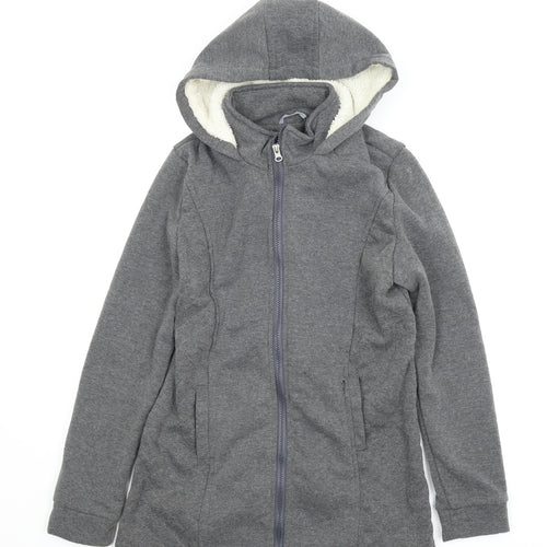 Network Womens Grey   Full Zip Jumper Size 8