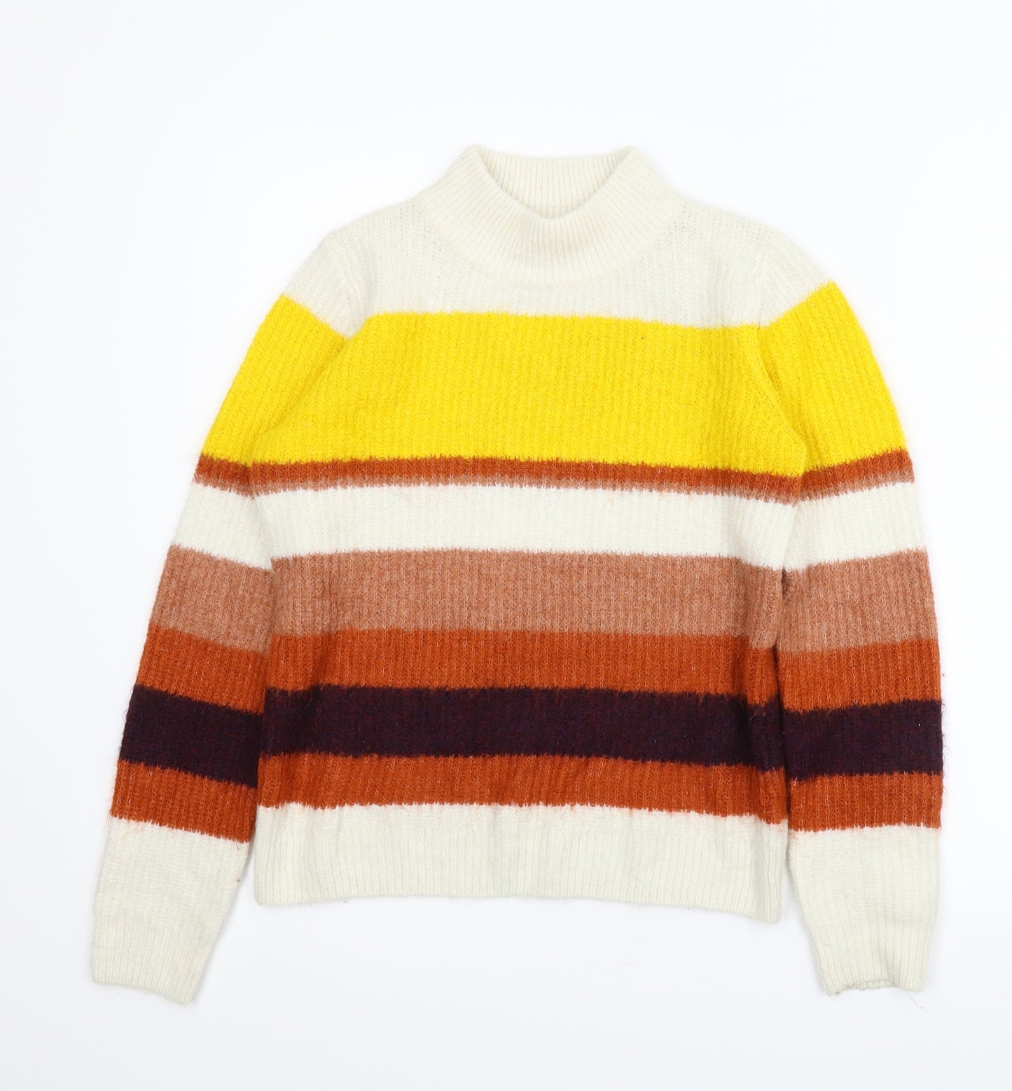 TU Womens Multicoloured Striped  Pullover Jumper Size 10