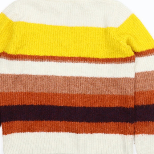 TU Womens Multicoloured Striped  Pullover Jumper Size 10