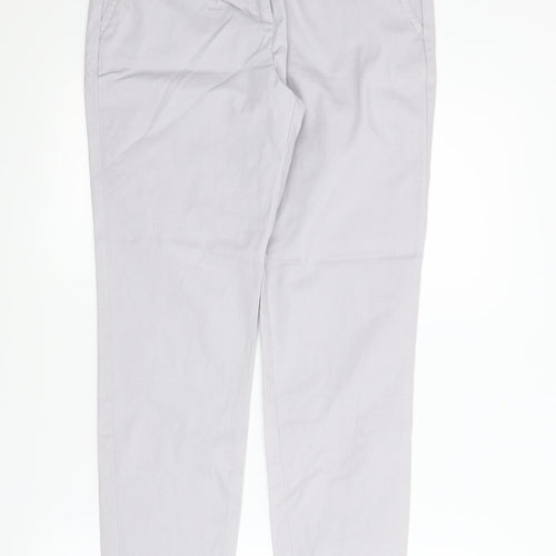 Wallis Womens Grey   Chino Trousers Size 12 L26 in