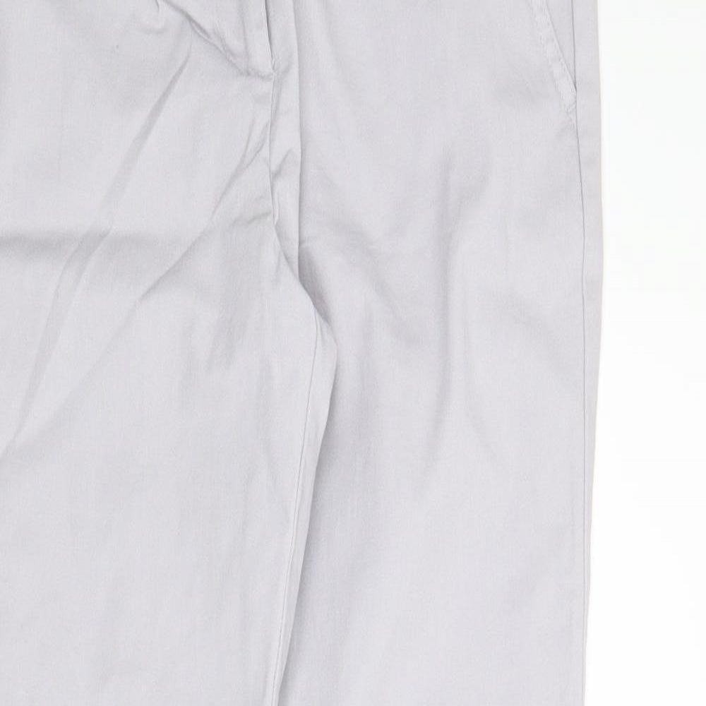Wallis Womens Grey   Chino Trousers Size 12 L26 in