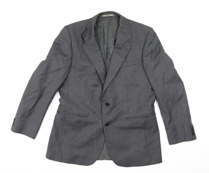 Burton Mens Grey  Rayon Jacket Blazer Size 34