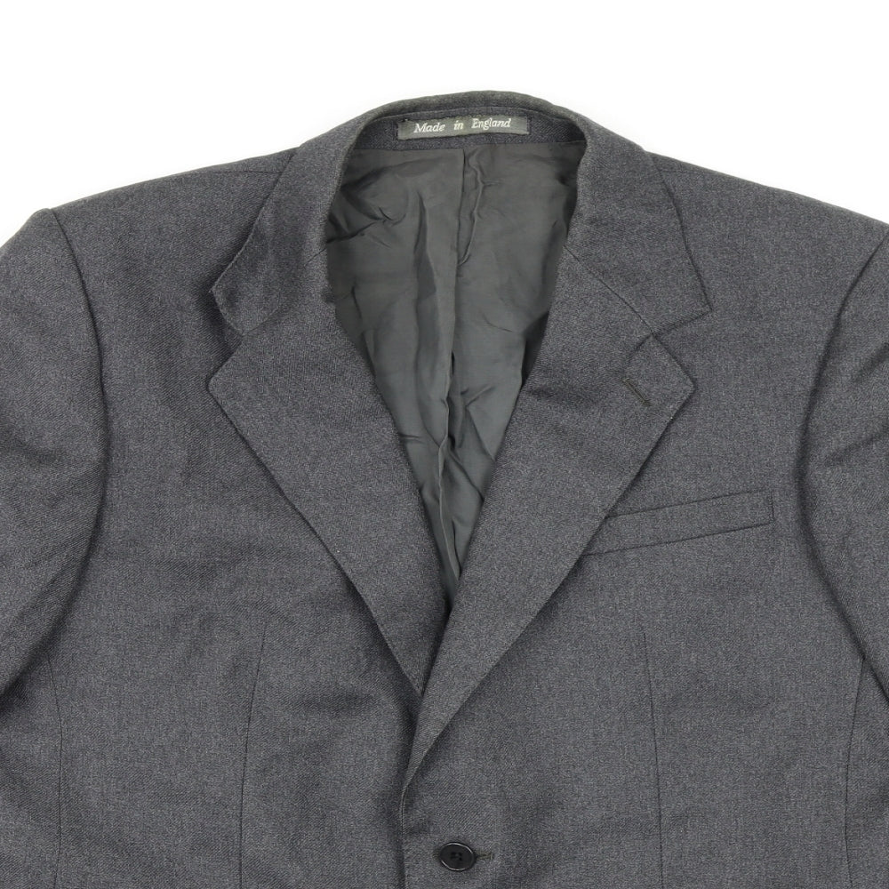 Burton Mens Grey  Rayon Jacket Blazer Size 34