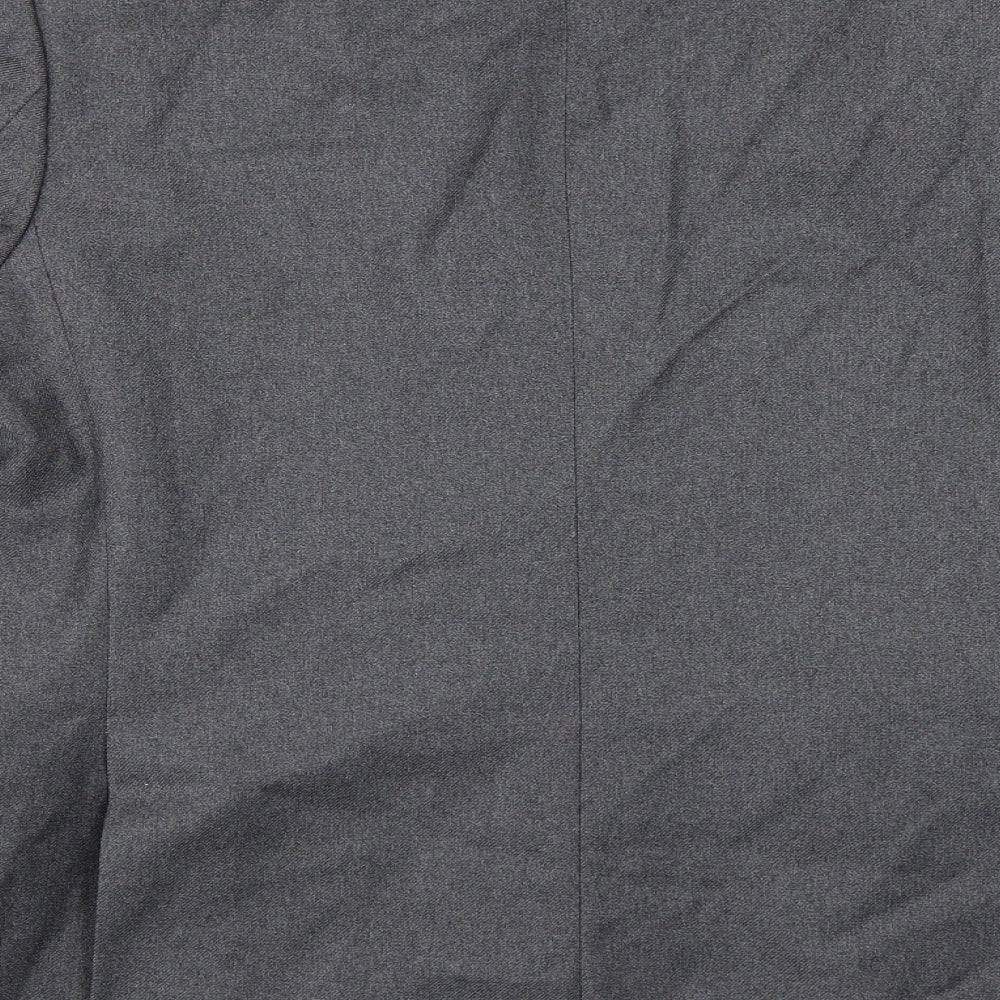 Burton Mens Grey  Rayon Jacket Blazer Size 34