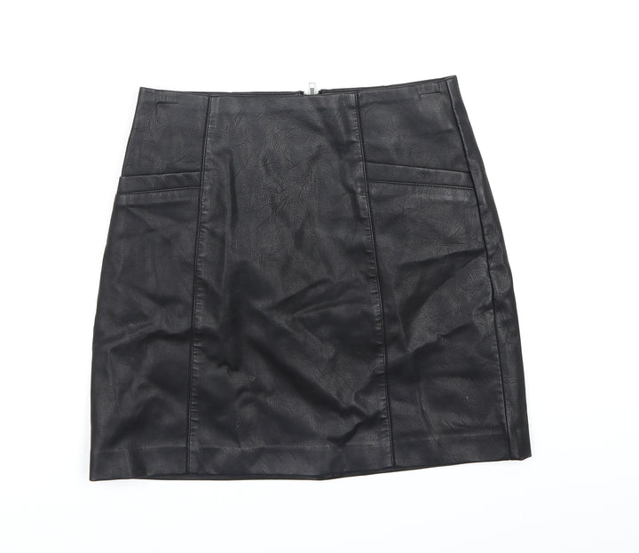 New Look Womens Black   A-Line Skirt Size 8