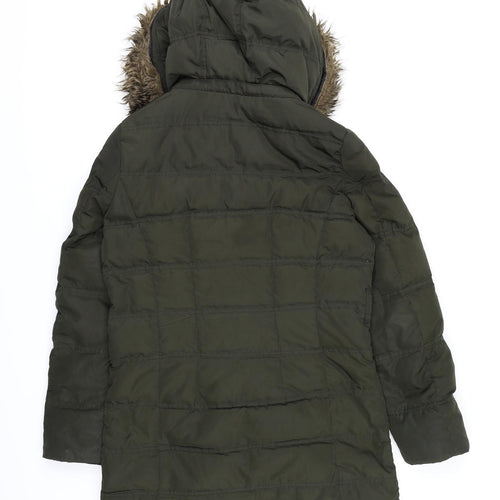 H&M Womens Green   Quilted Coat Size S