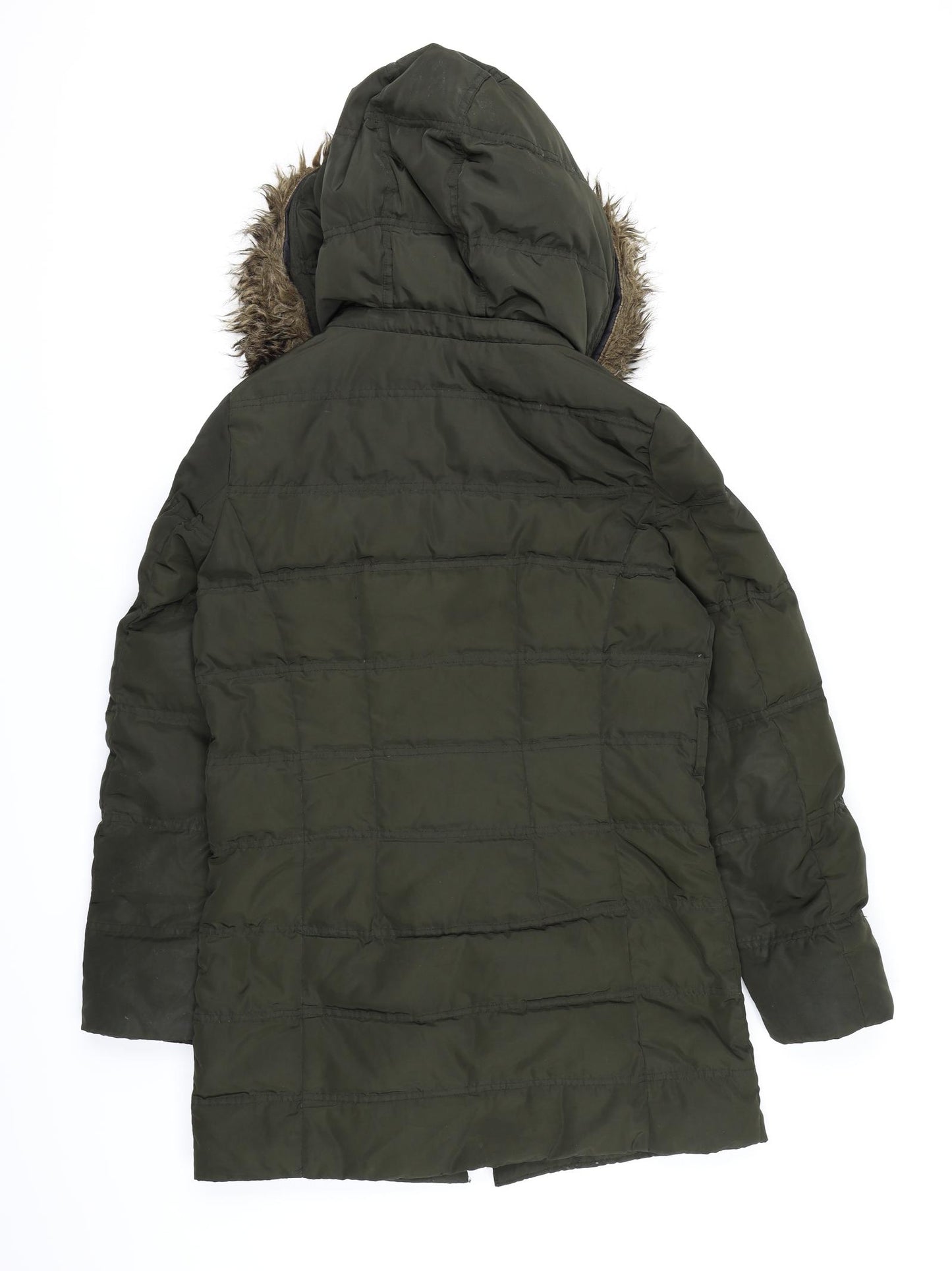 H&M Womens Green   Quilted Coat Size S