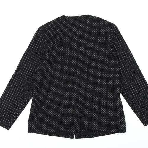 Bonmarché Womens Black Polka Dot  Jacket Blazer Size 12