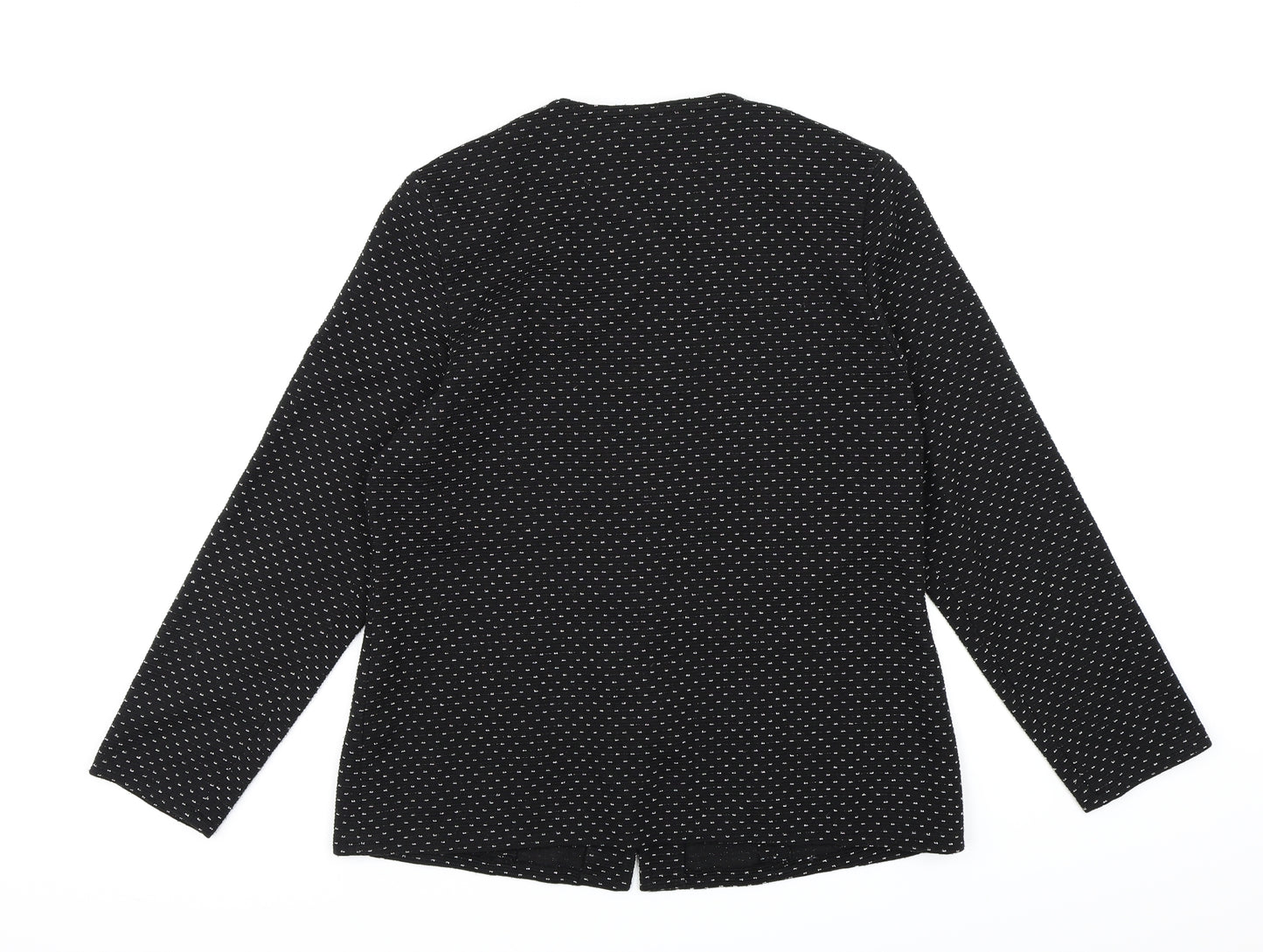 Bonmarché Womens Black Polka Dot  Jacket Blazer Size 12