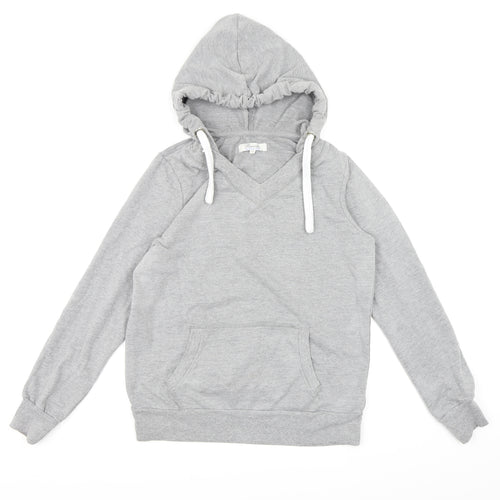 Peacocks Womens Grey  Jersey Pullover Hoodie Size 14