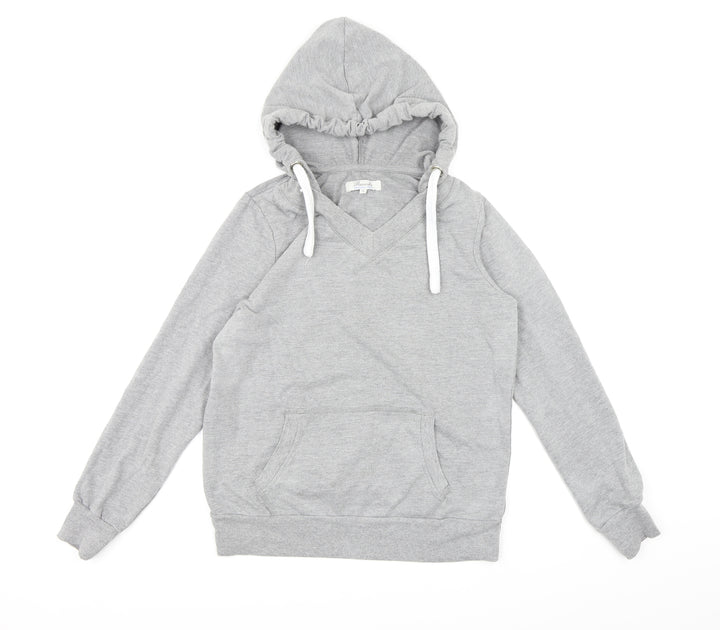 Peacocks Womens Grey  Jersey Pullover Hoodie Size 14