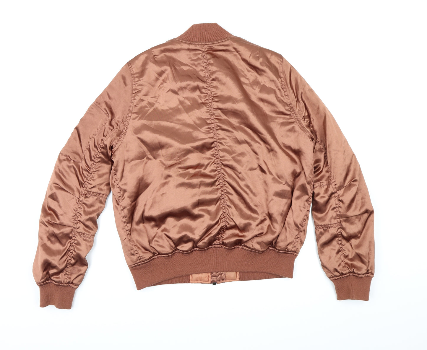 Topshop Womens Brown  Satin Jacket  Size 12