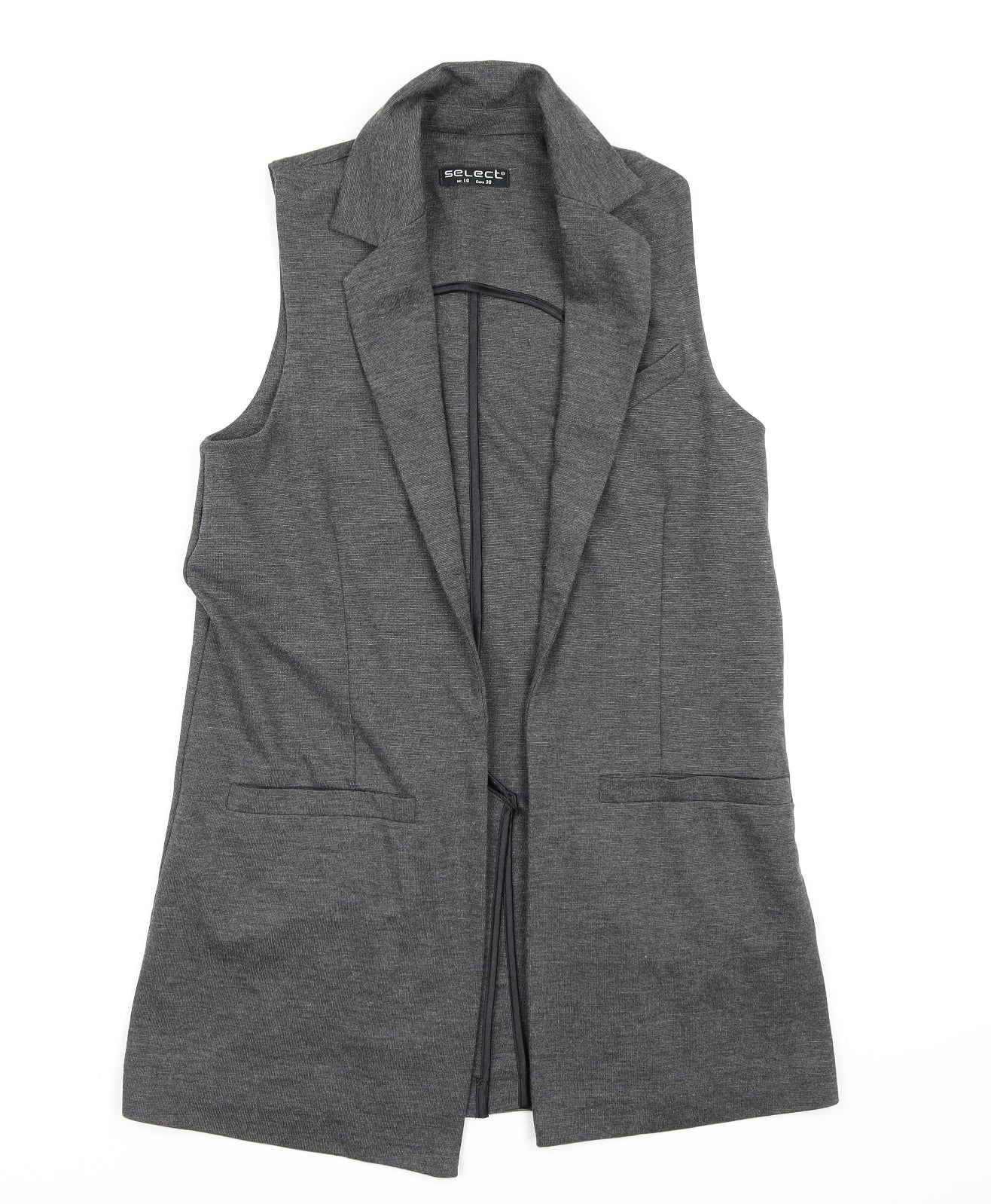 Select Womens Grey  Rayon Jacket Coatigan Size 10