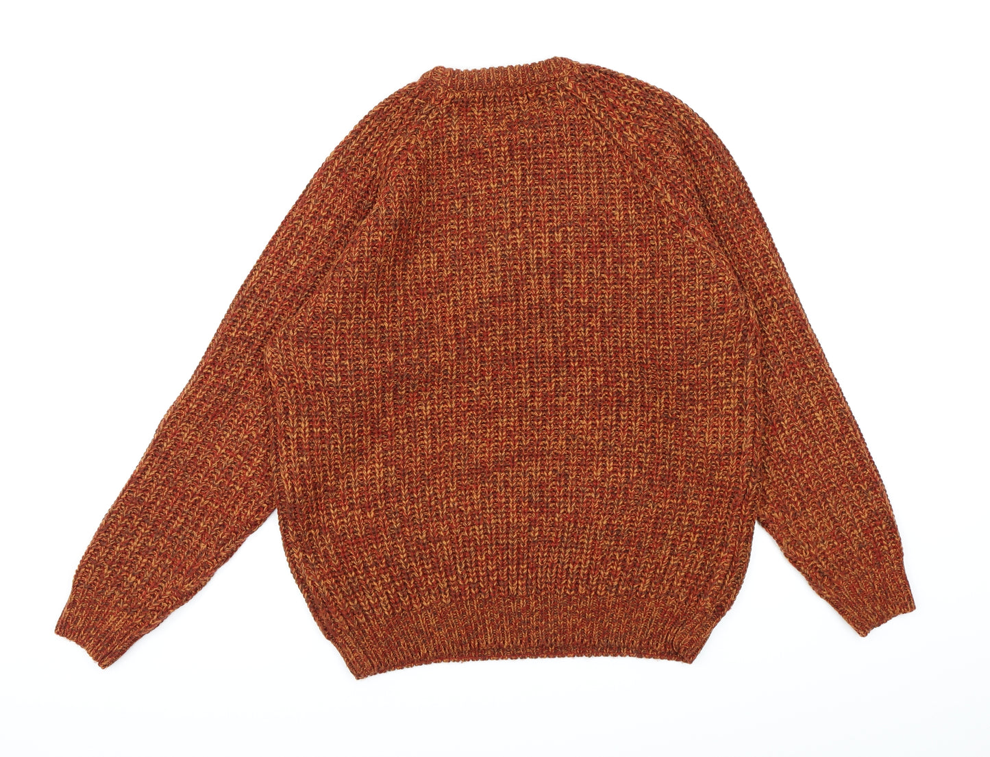 PG Field Mens Orange  Knit Pullover Jumper Size S