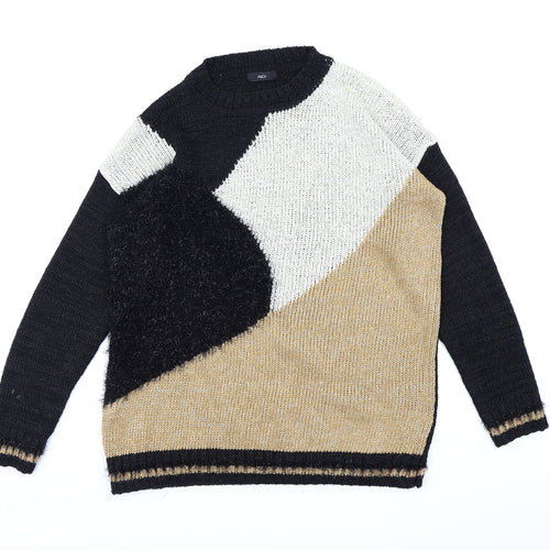 M&Co Womens Black  Knit Pullover Jumper Size 10