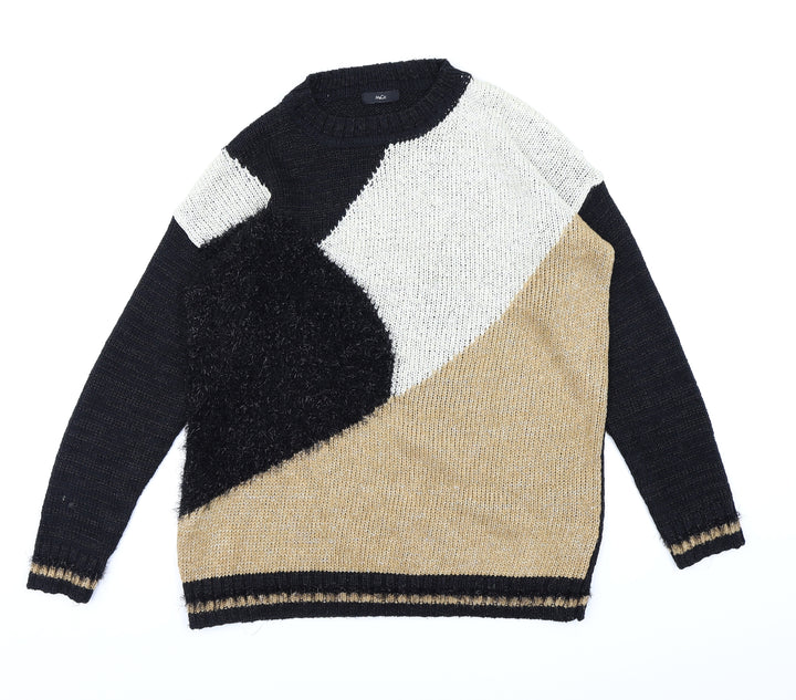 M&Co Womens Black  Knit Pullover Jumper Size 10