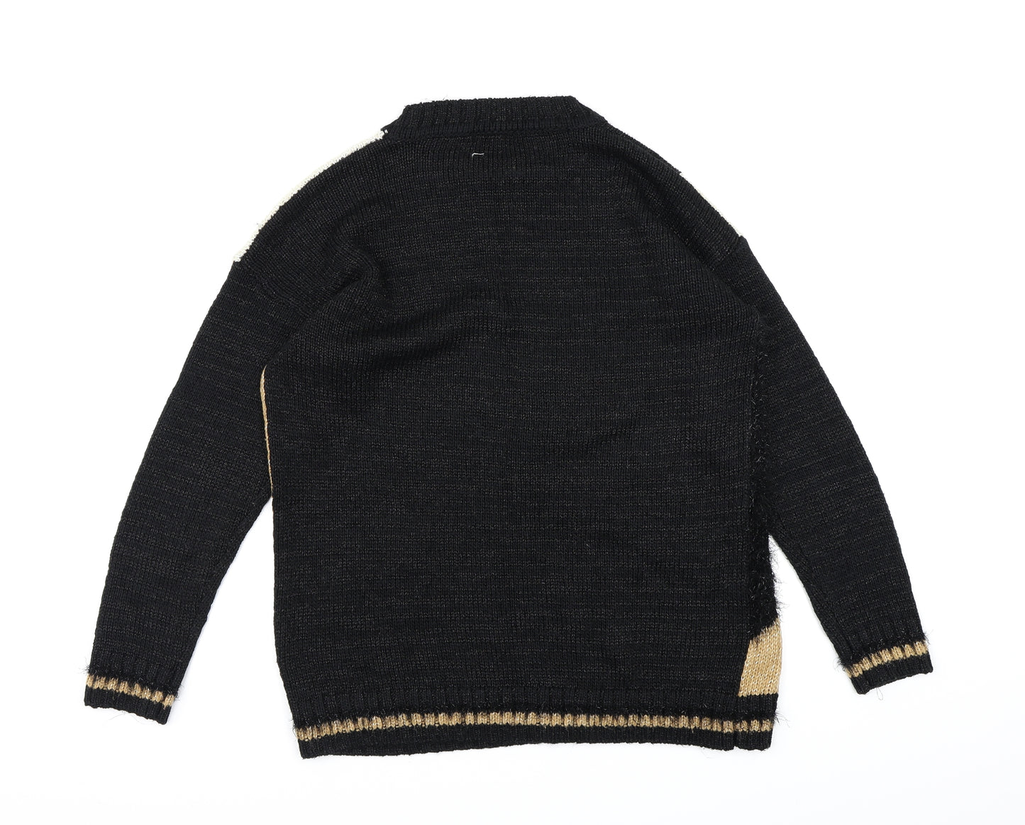 M&Co Womens Black  Knit Pullover Jumper Size 10