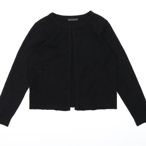 David Emmanuel Womens Black  Knit Cardigan Jumper Size S