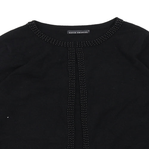 David Emmanuel Womens Black  Knit Cardigan Jumper Size S