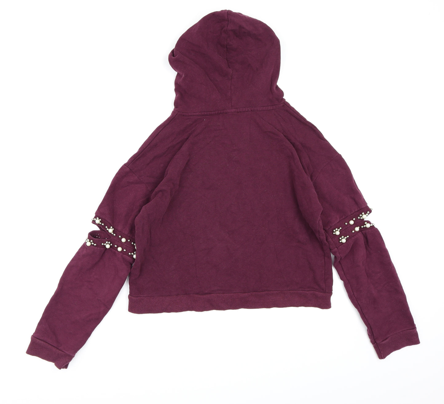 River Island Girls Purple  Jersey Pullover Hoodie Size 11-12 Years