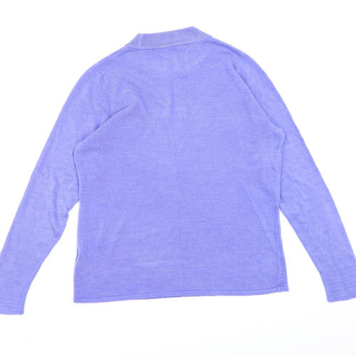 Bonmarché Womens Purple  Knit Pullover Jumper Size 14