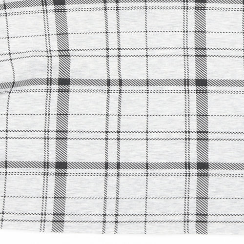 Primark Womens Grey Check Jersey Pullover Sweatshirt Size 6