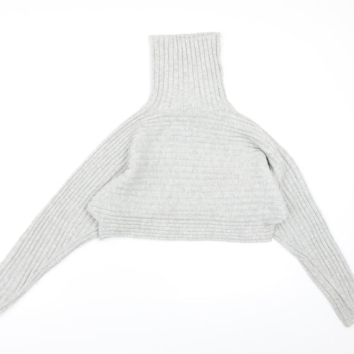 New Look Womens Grey  Knit Pullover Jumper Size S