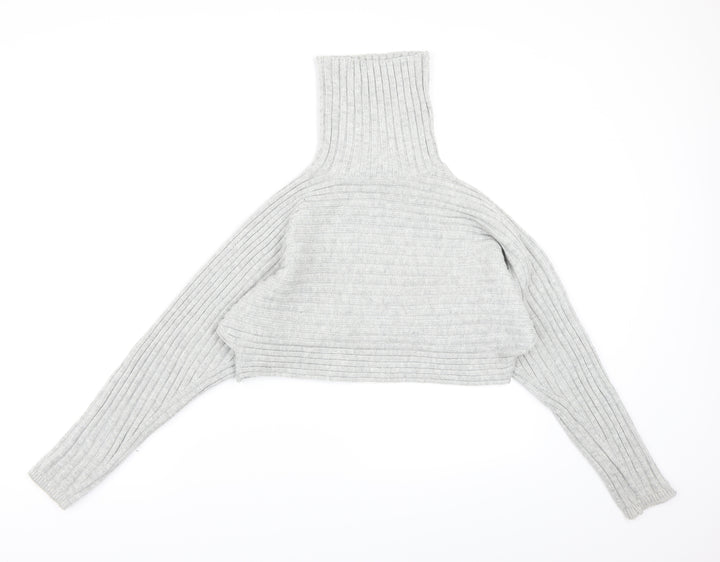 New Look Womens Grey Knit Pullover Jumper Size S