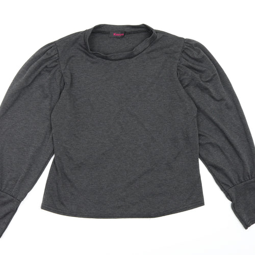 kaaya Womens Grey   Pullover Sweatshirt Size M