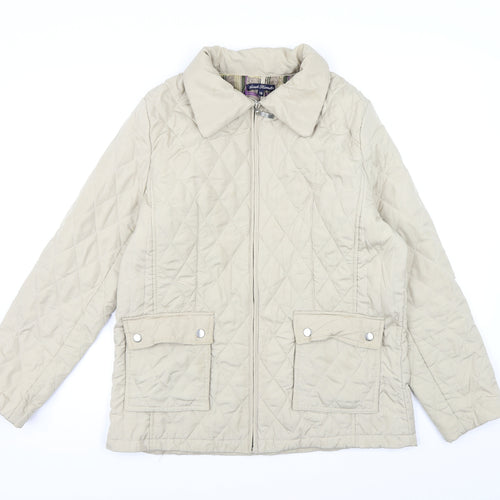 Sarah Hamilton Womens Beige   Overcoat Coat Size 16