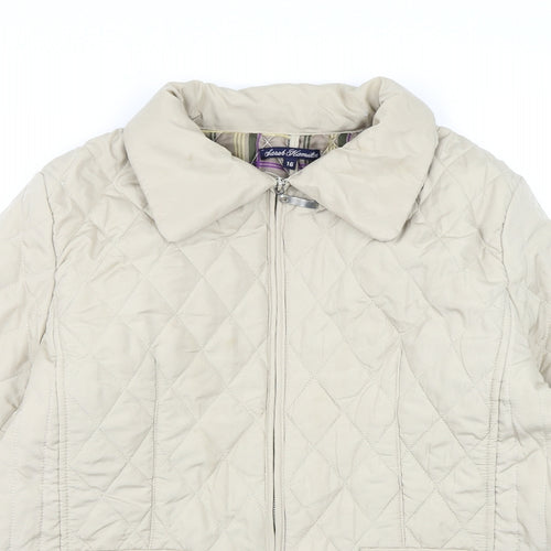 Sarah Hamilton Womens Beige   Overcoat Coat Size 16