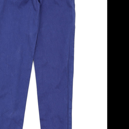 Denim & Co. Girls Blue  Canvas Chino Trousers Size 9-10 Years