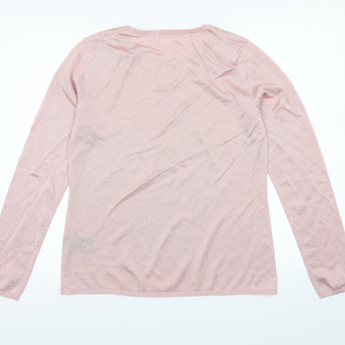 H&M Womens Pink  Knit Pullover Jumper Size L